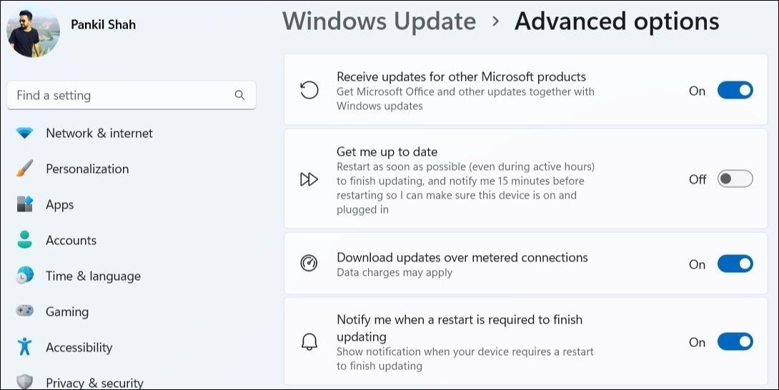 Stop Automatic Office Updates Using the Settings App