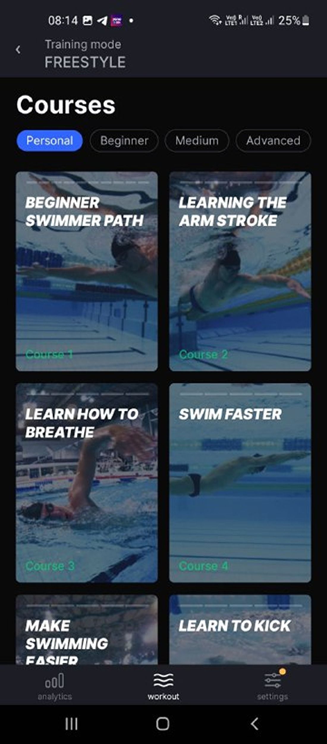 Instructional videos in the SwimUp apps