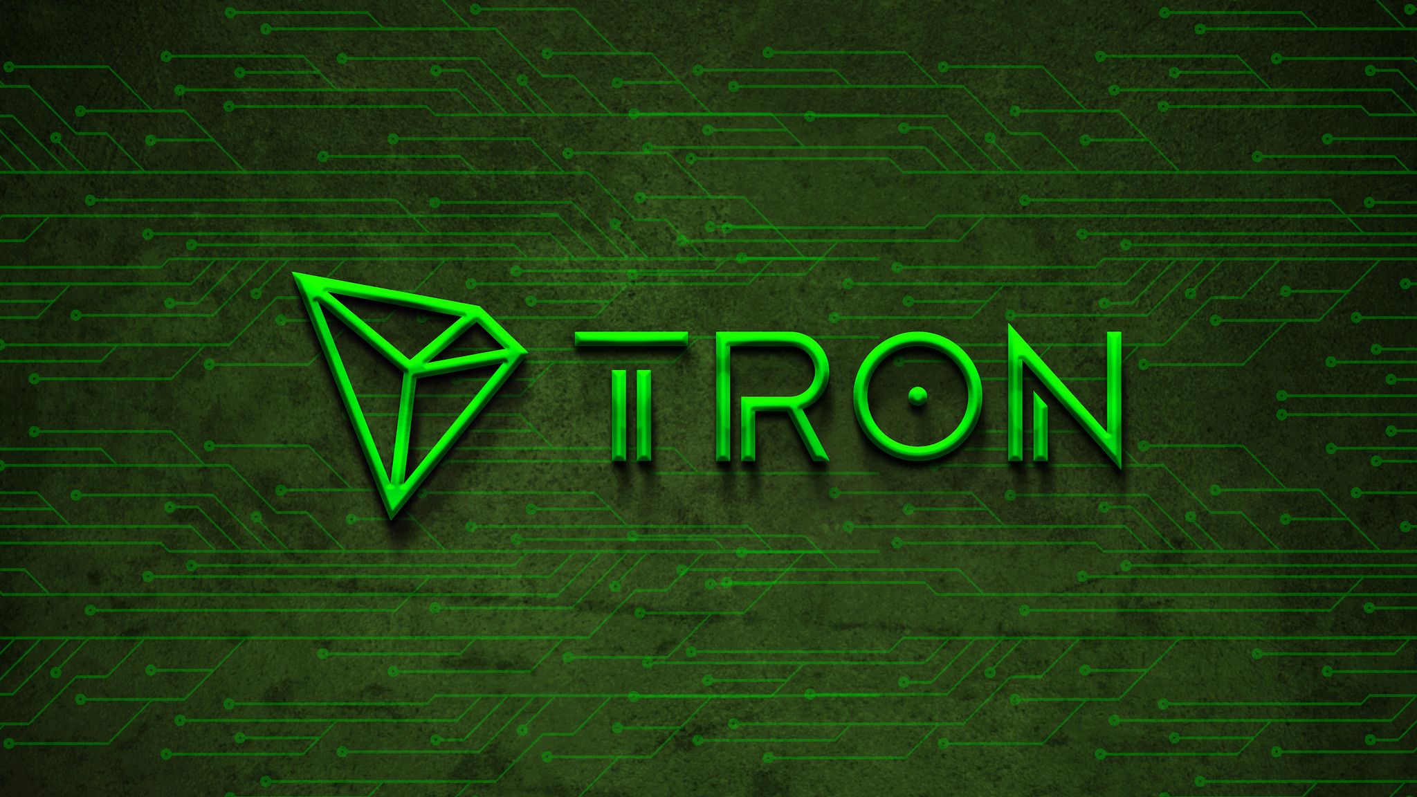 tron green digital crypto chart