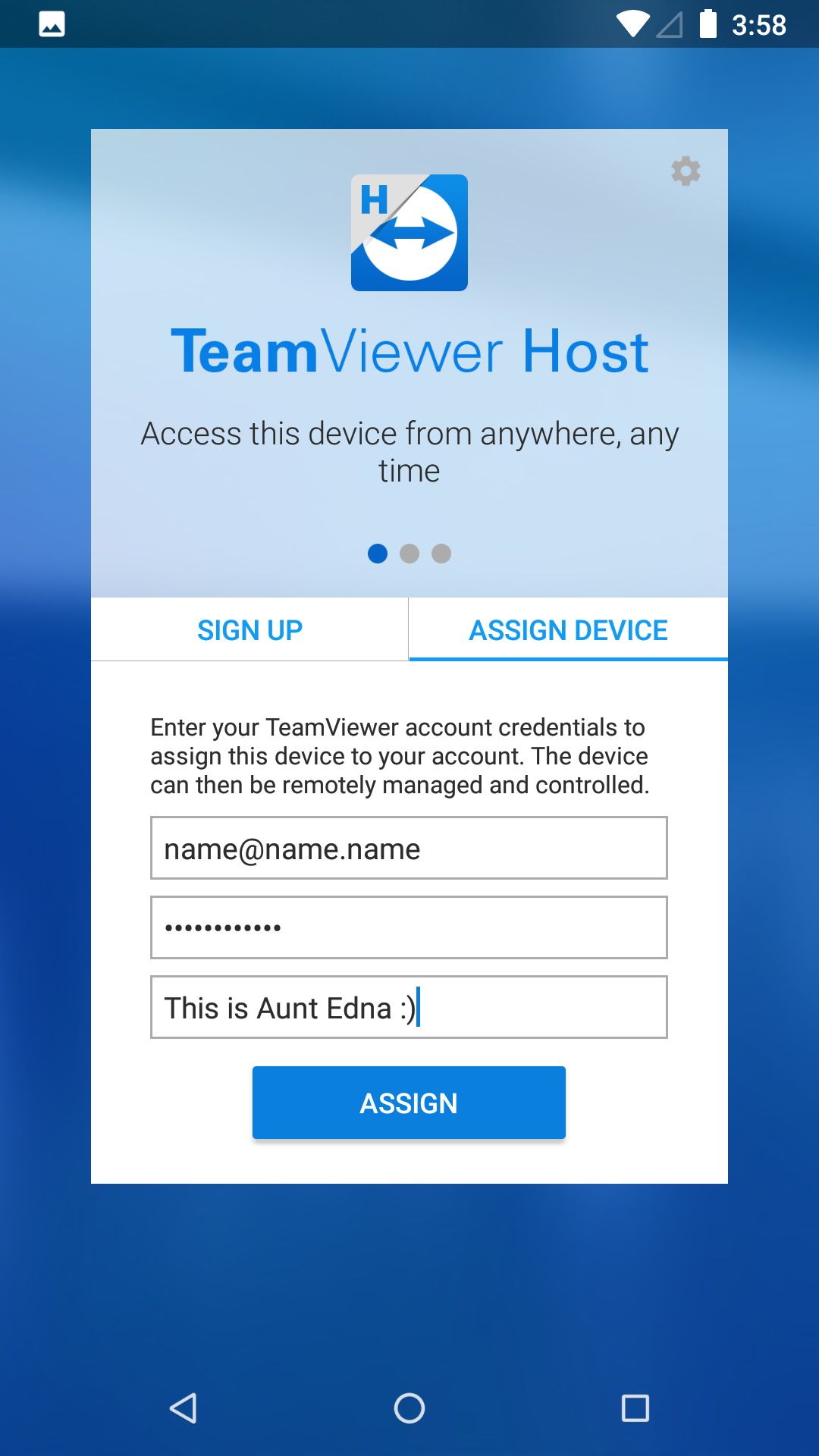 اختصاص یک دستگاه در TeamViewer Host