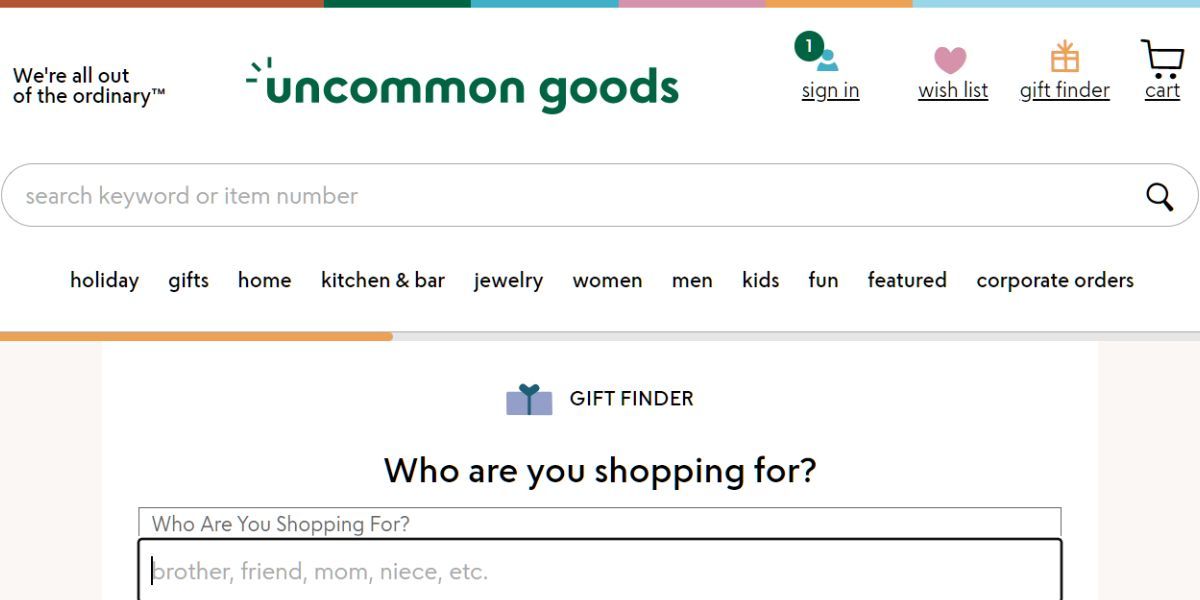 uncommon goods gift finder