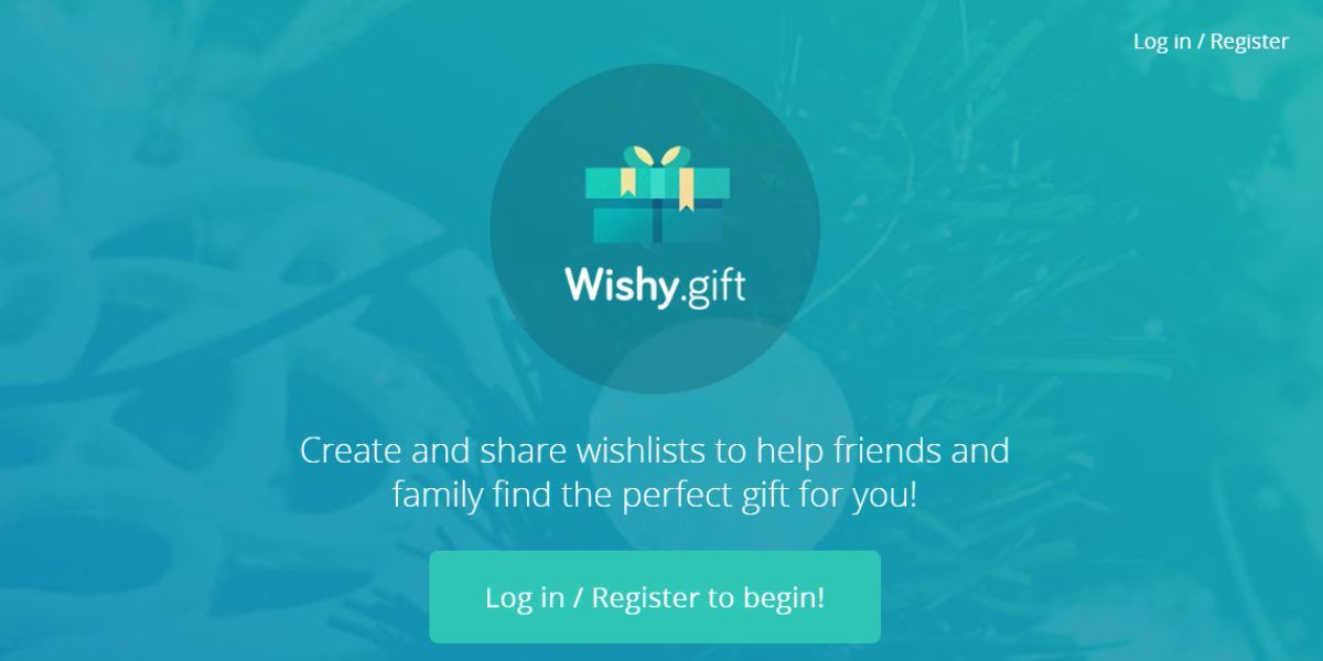 wishy gift webpage