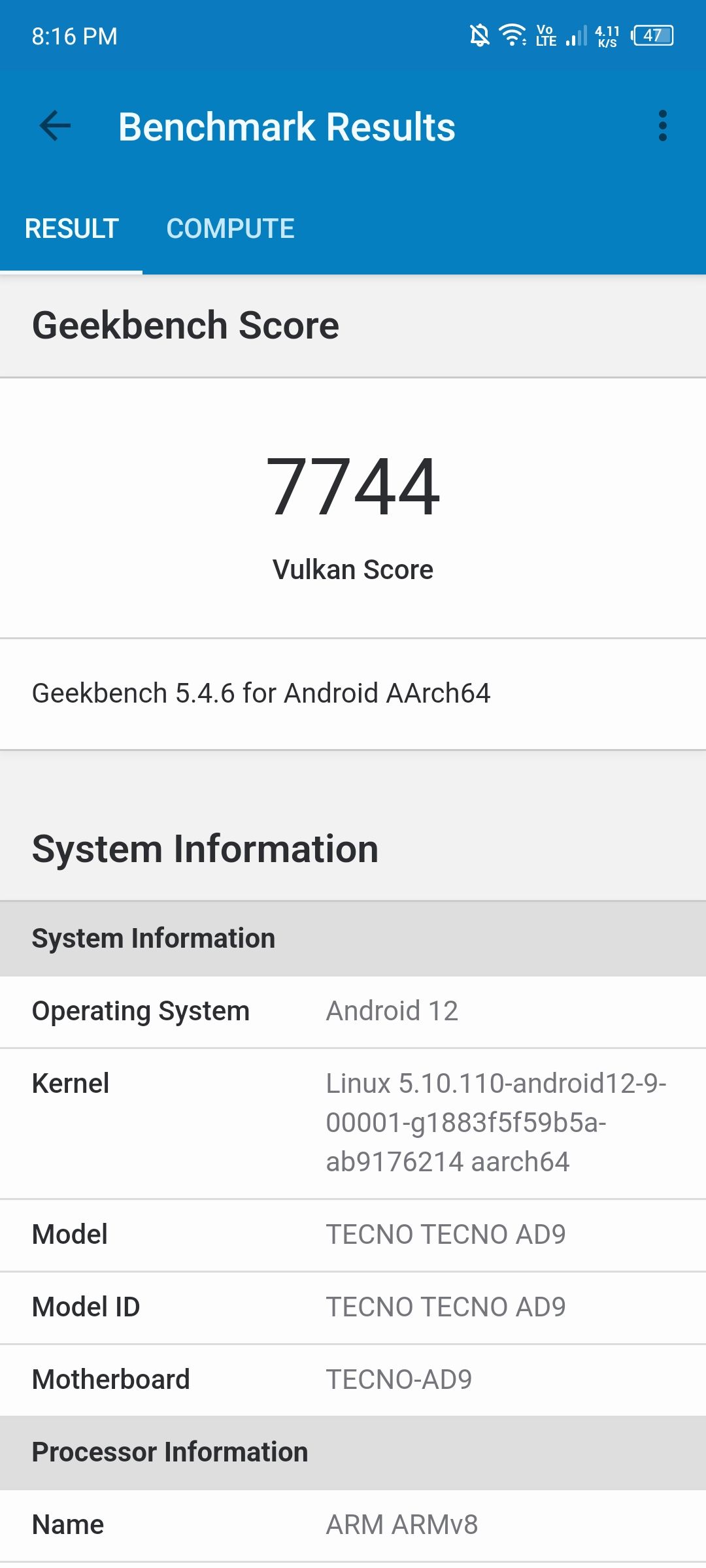 معیار GPU X2 Pro Geekbench