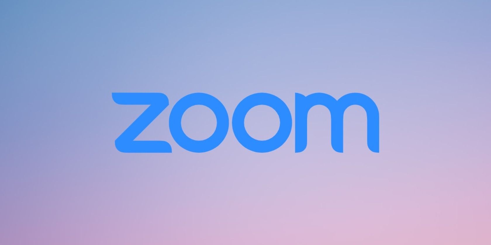 Zoom logo on a purple and blue background