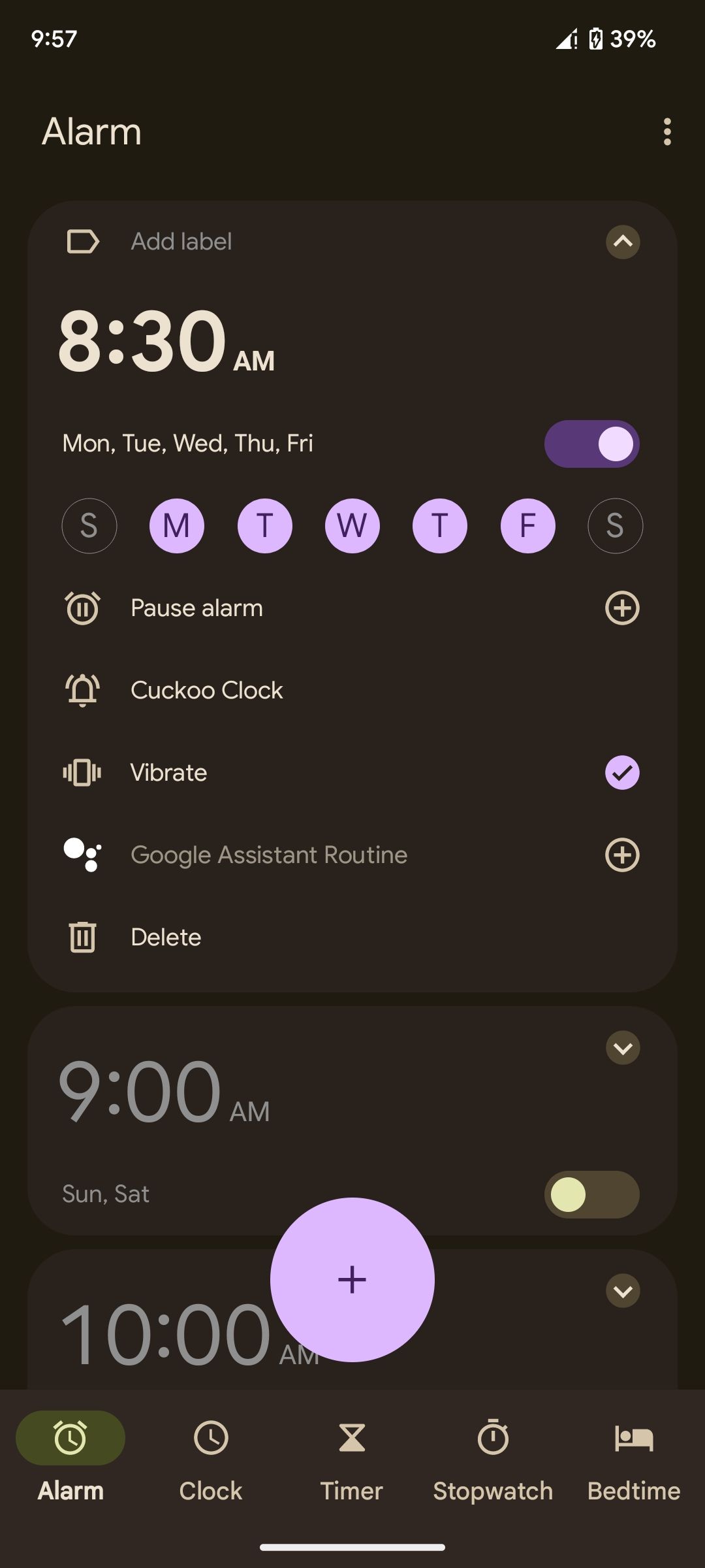 Custom alarm google store home