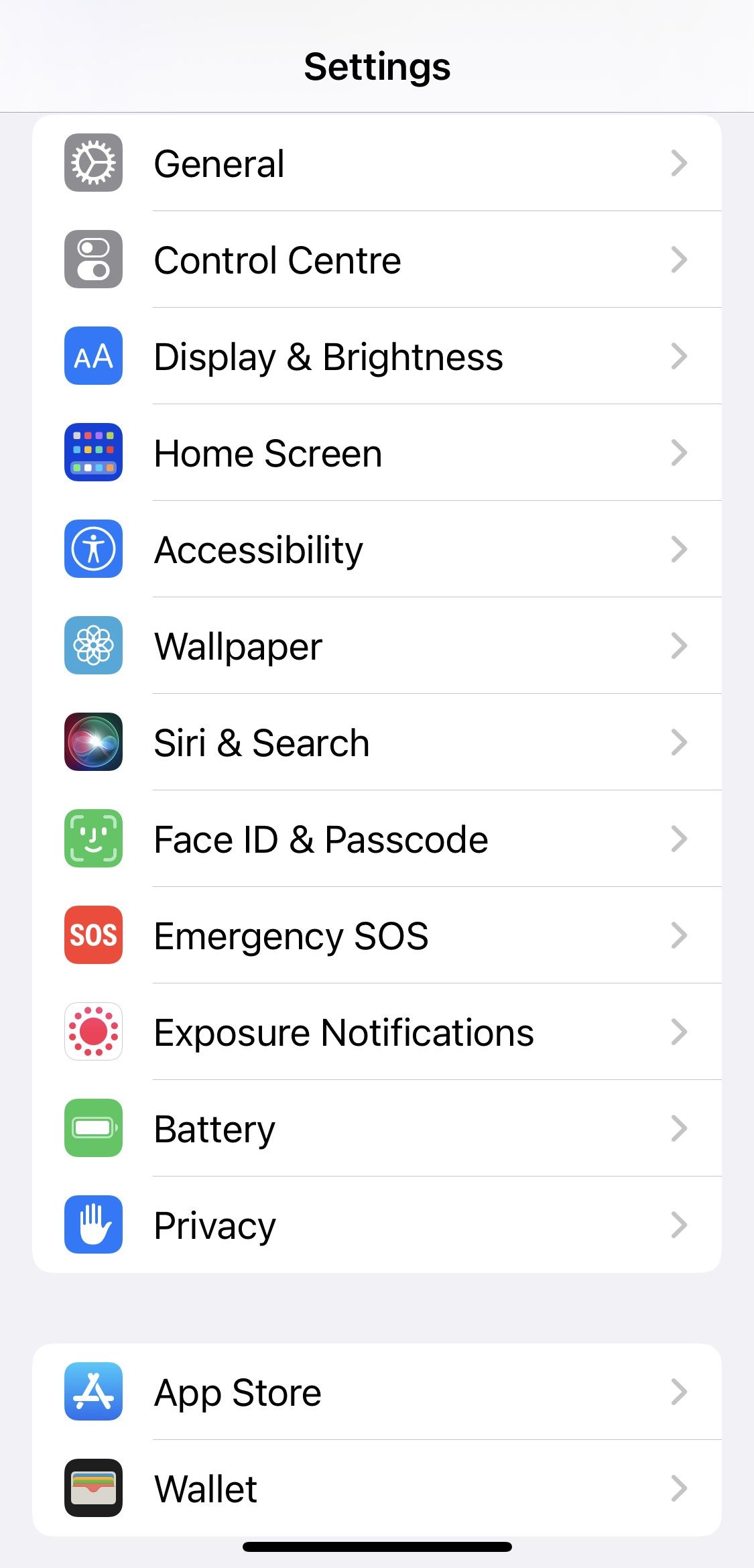 Accéder aux paramètres de confidentialité dans l'application Paramètres pour iOS