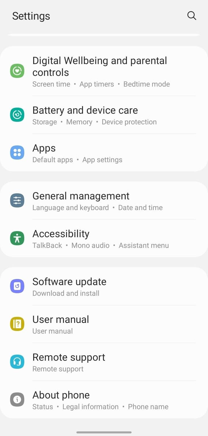 Going to the Apps Option in Settings App for Android 