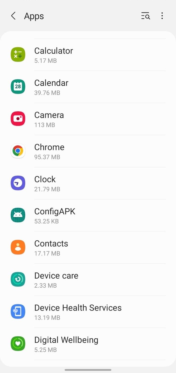 Tapping on Camera From the List of Installed Apps