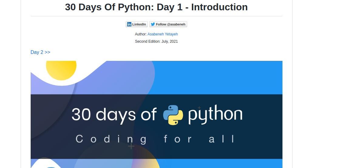 30 ngày của trang Python Github