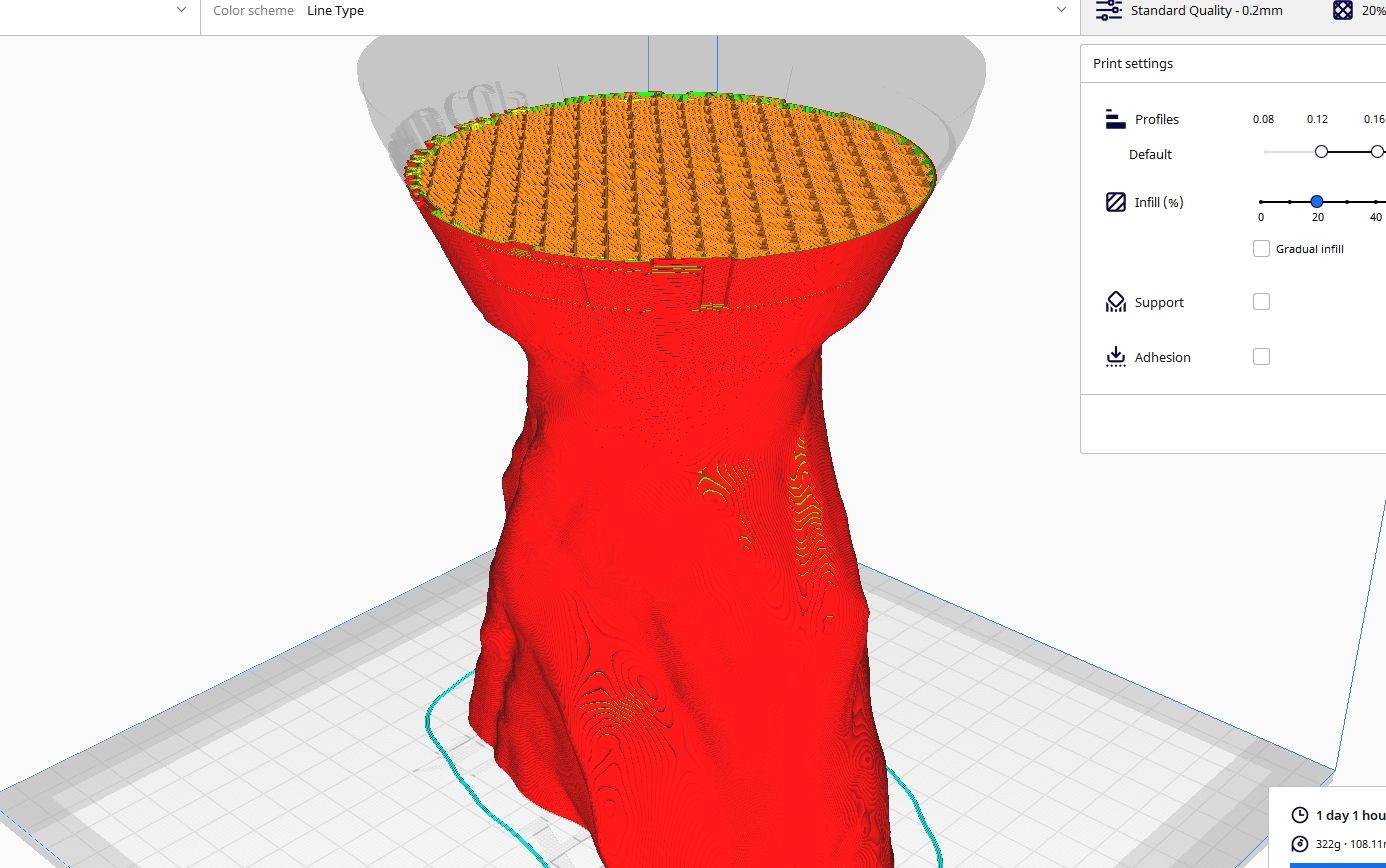 3D slicing an object in Cura