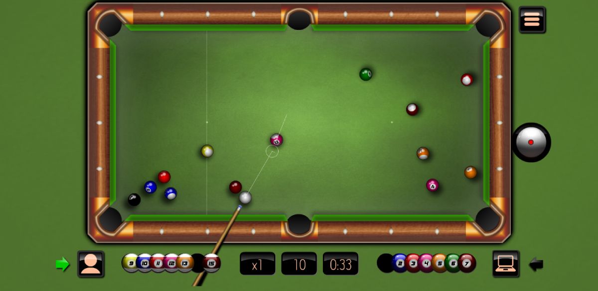 8 Ball Billiards Classic HTML5 Gameplay