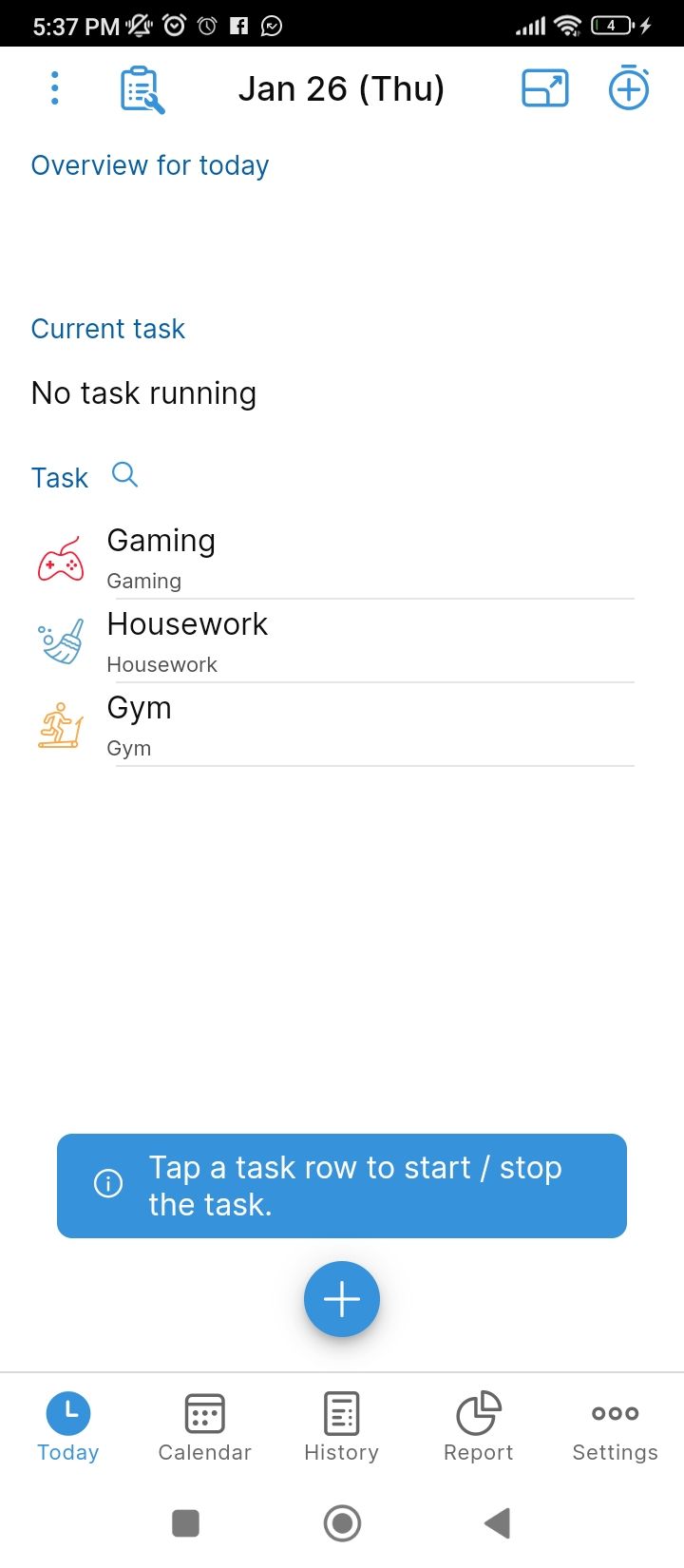 Add Tasks in ATracker
