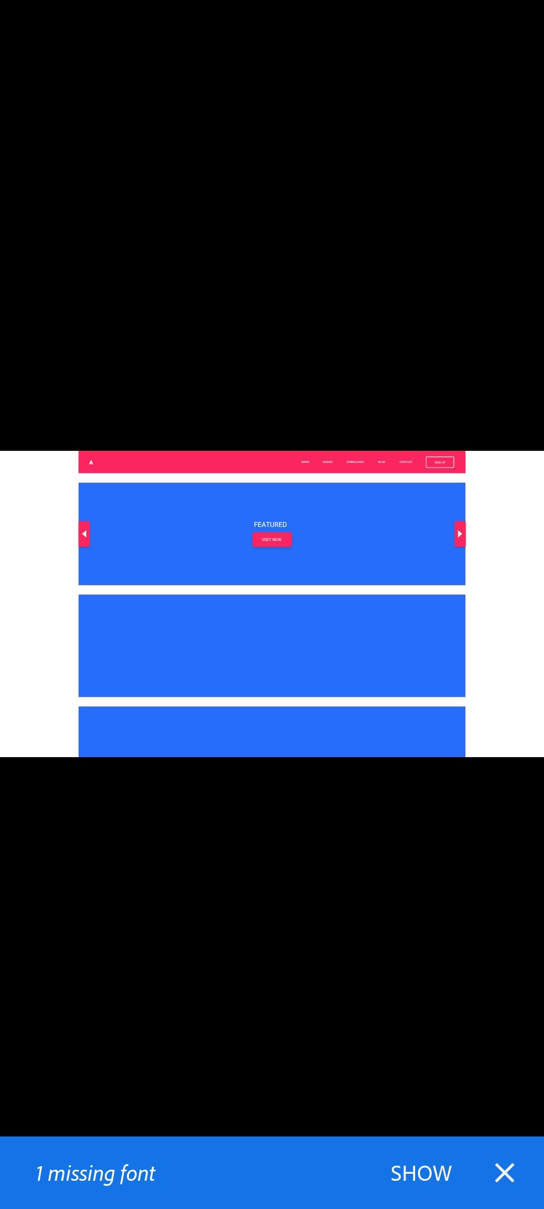 پروژه در موبایل Adobe XD افتتاح شد