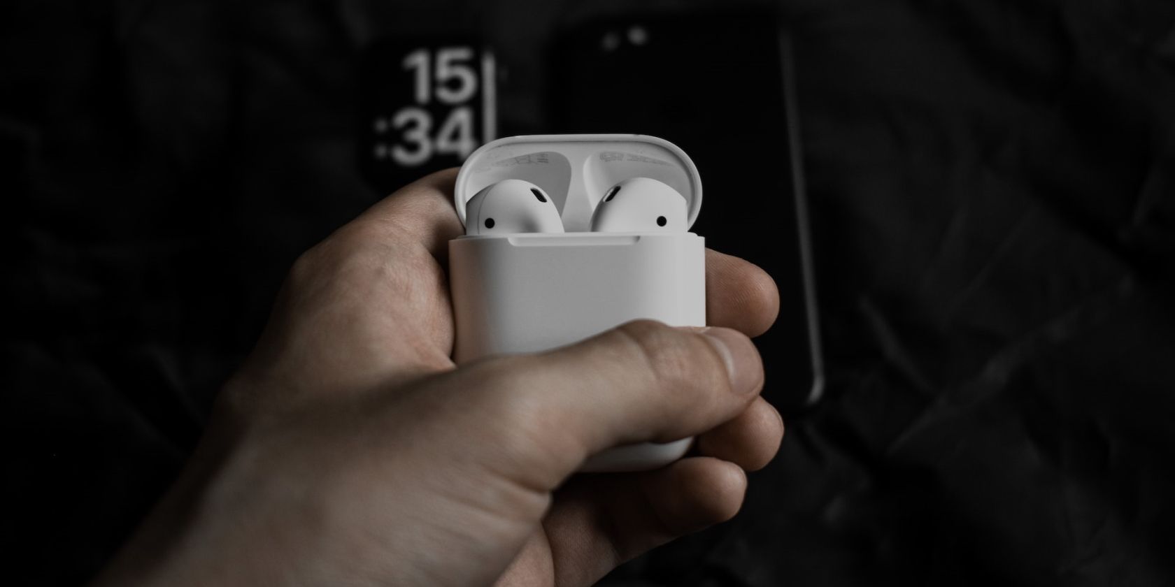 AirPods case opened