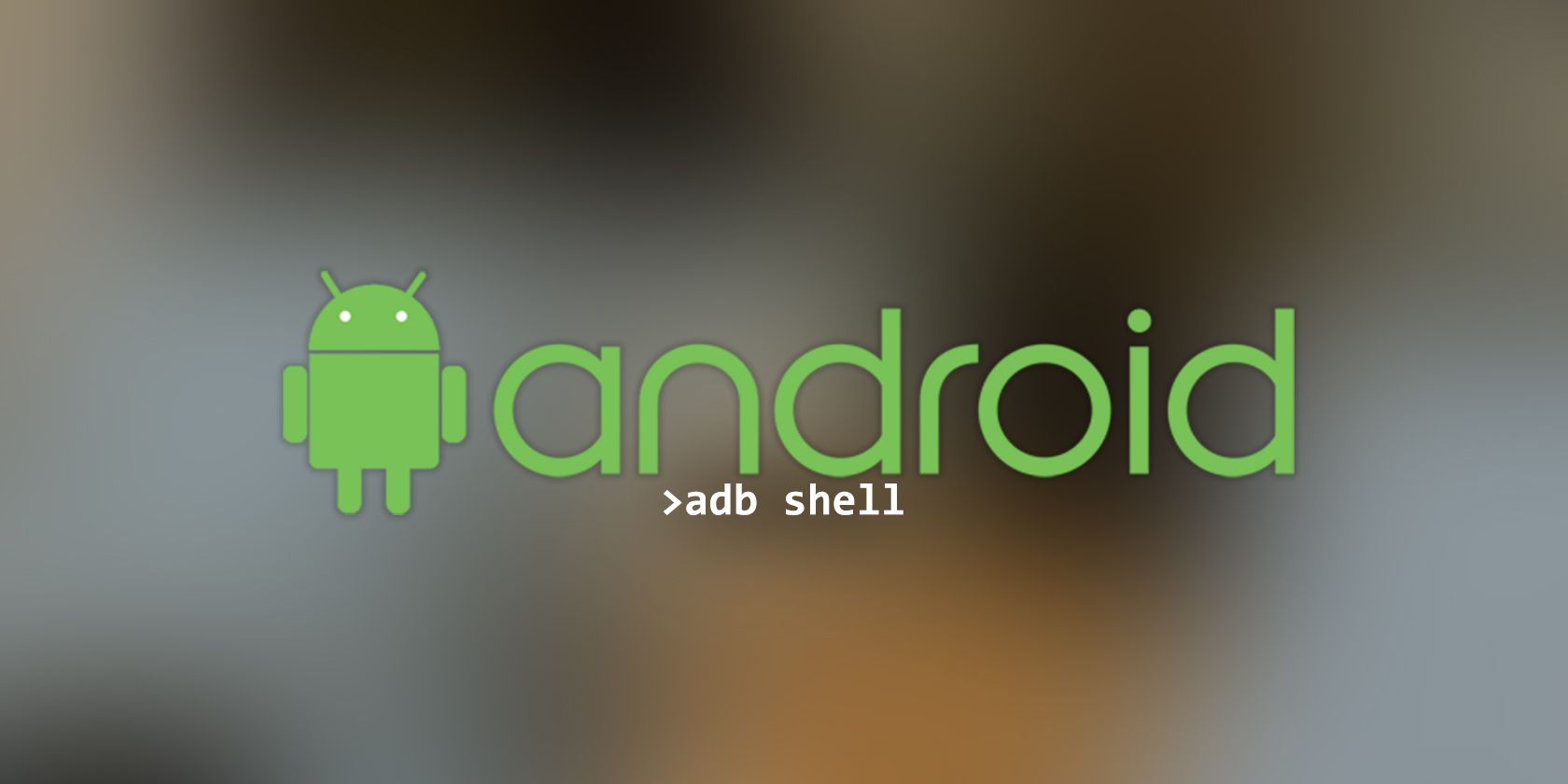 Android logo on a blurred background