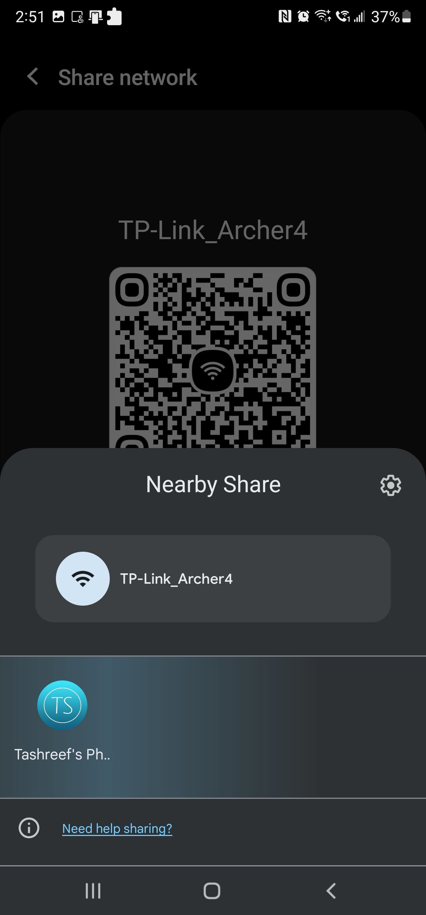 android qr code nearby share