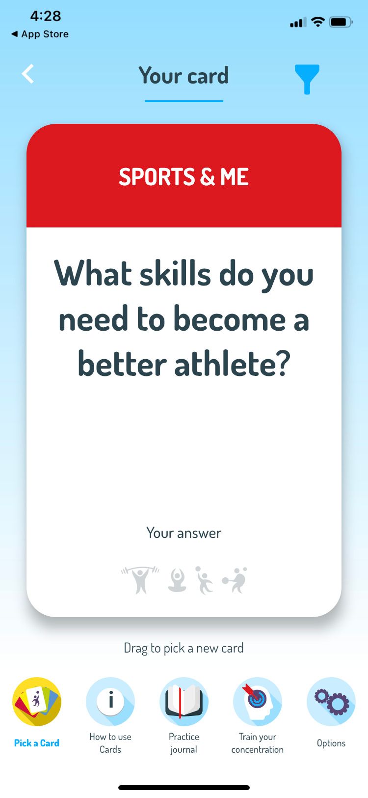 Athlete’s Cards app sports and me card