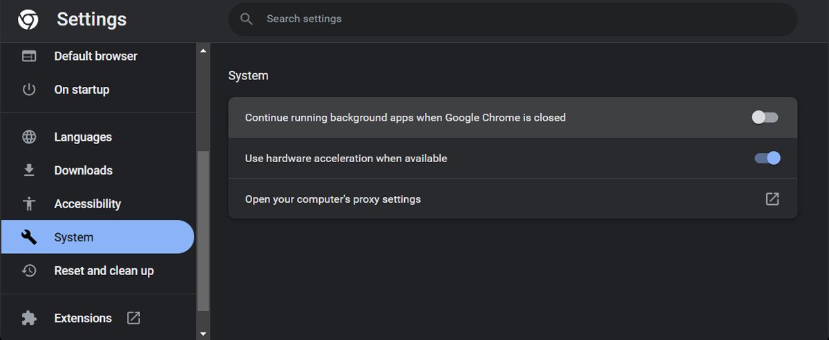 Chrome background apps