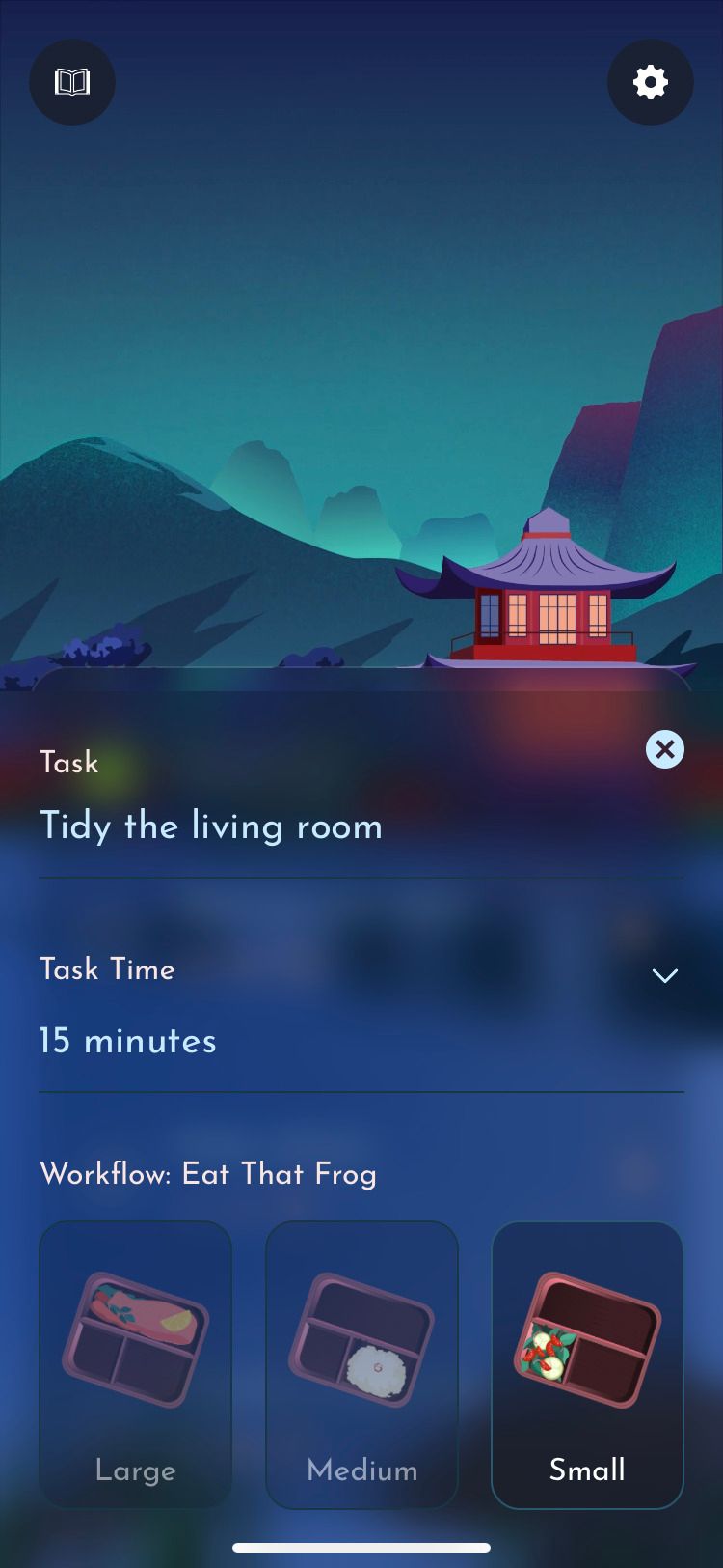 Bento app small task screen