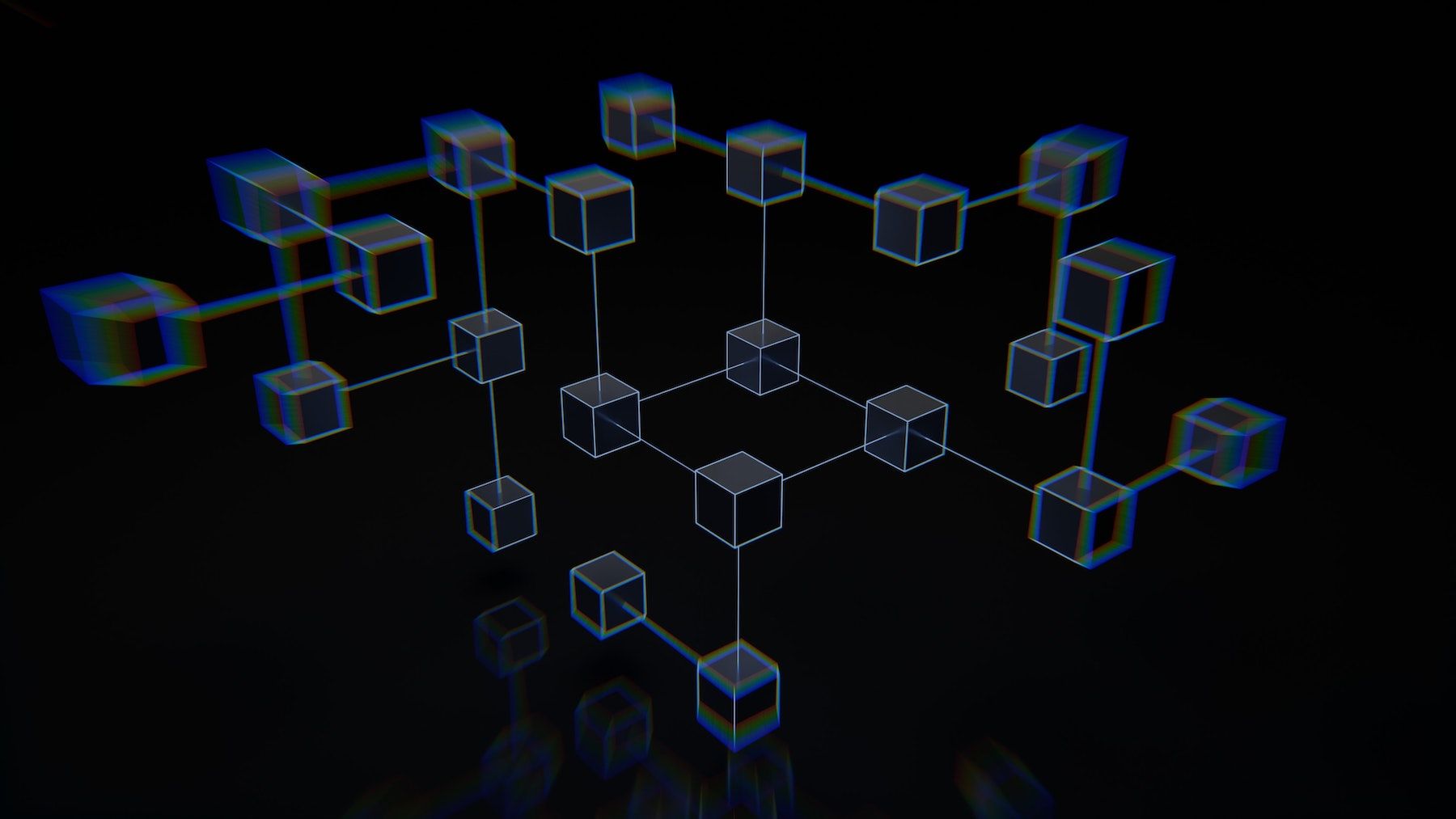 Blocks in chain illustrating blockchain