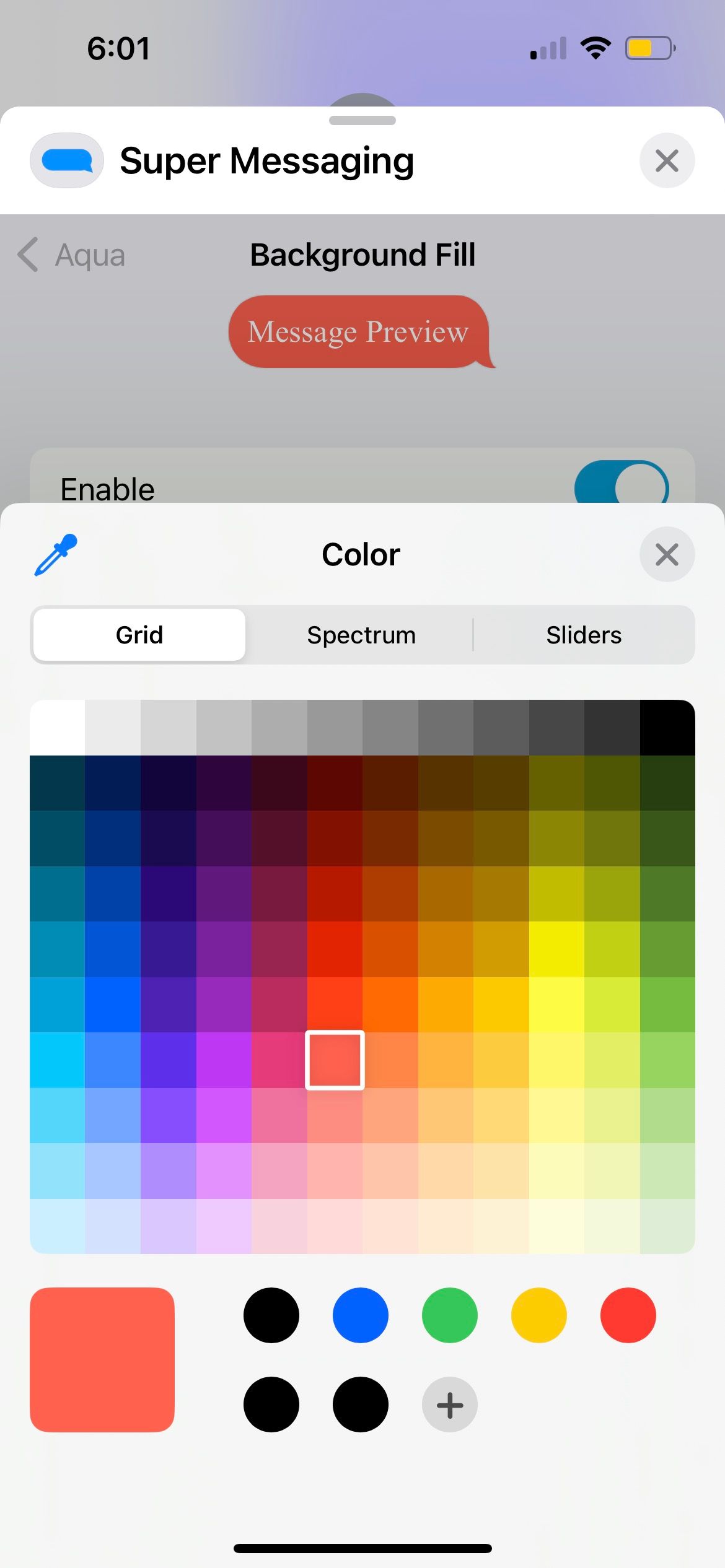 change imessage color using super messaging app