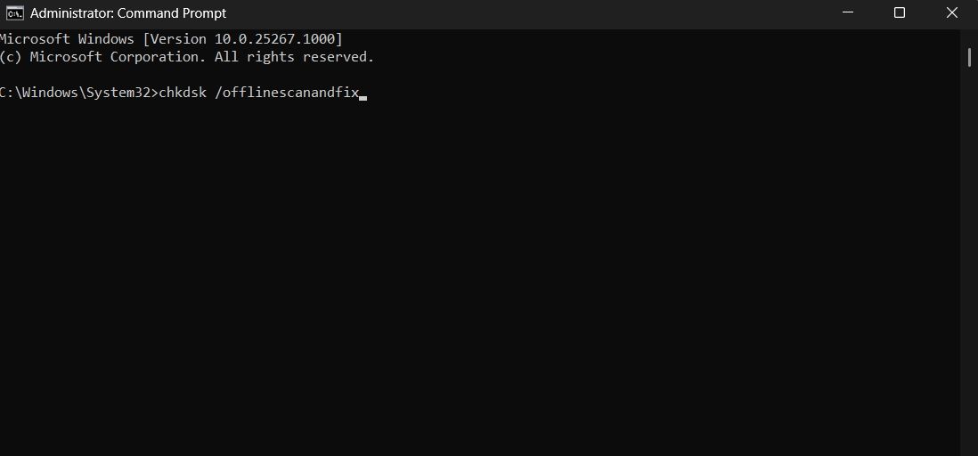 CHKDSK Command in Command Prompt