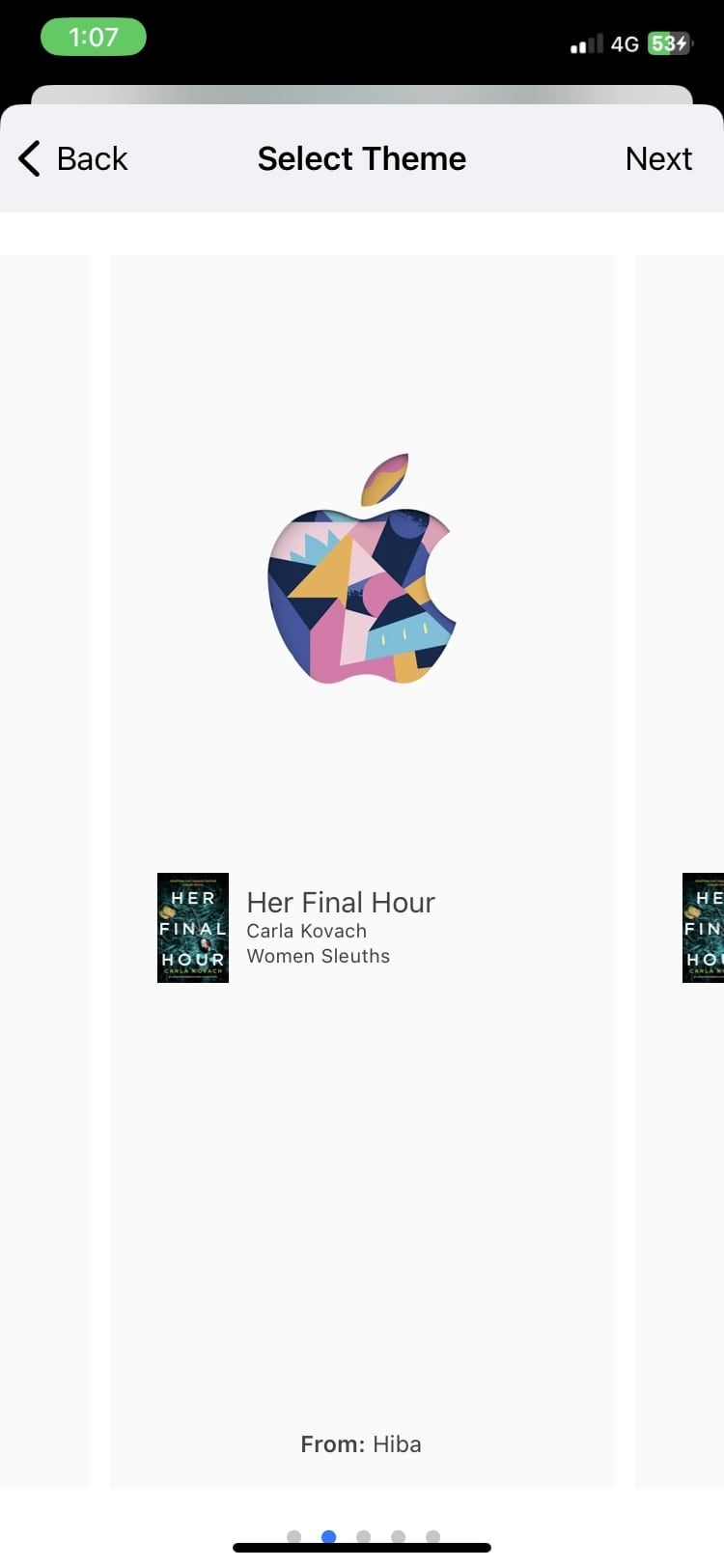 choose theme in Apple Books