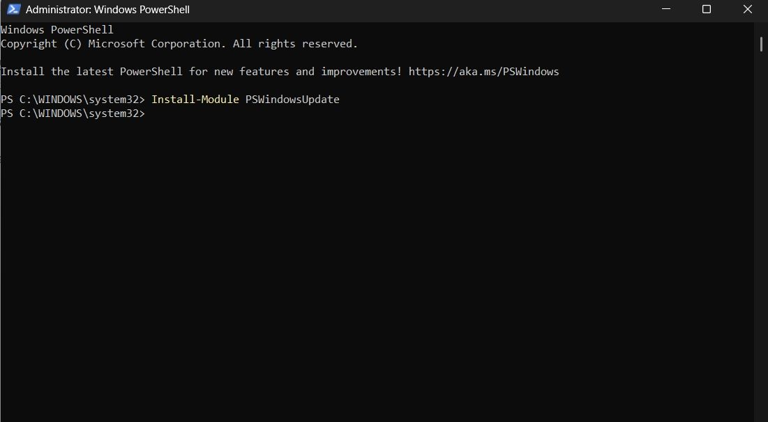 Command to Install Windows in PowerShell