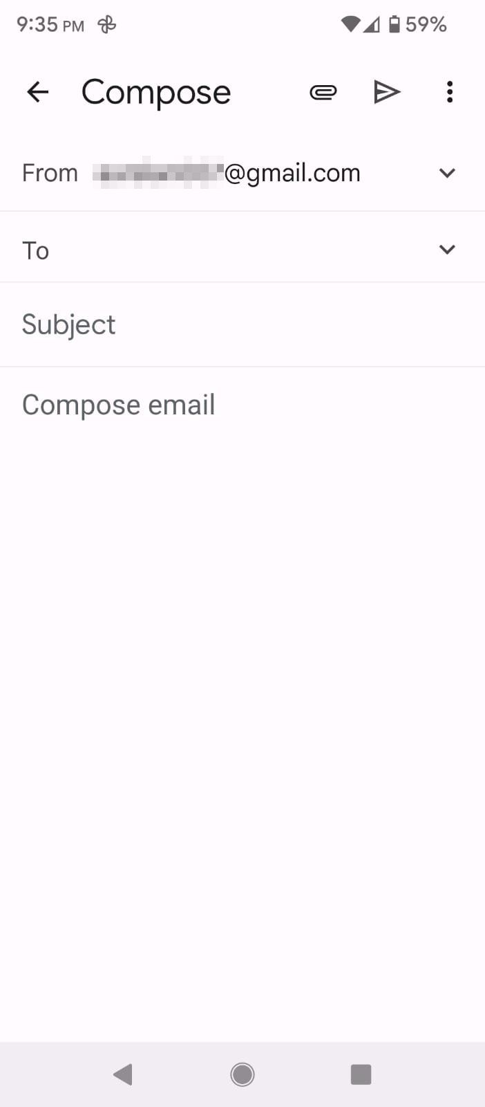 Write an email in Gmail