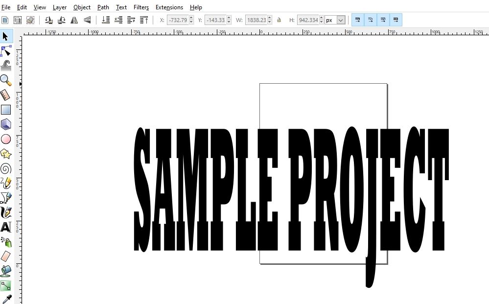 ایجاد یک پروژه متنی در inkscape