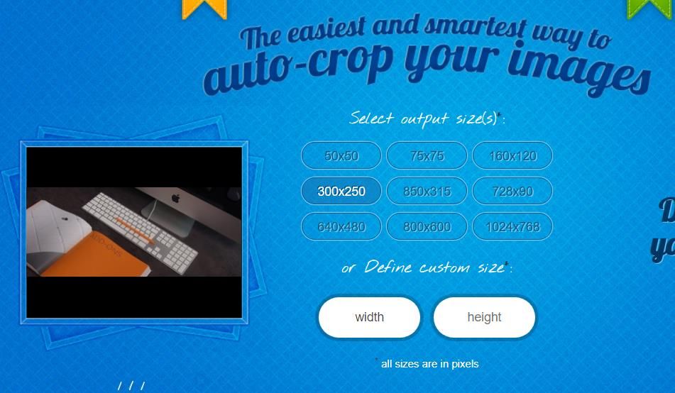 Output size cropping options in Cropp.me