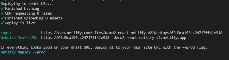 پیش نویس React Application را در CLI Netlify اجرا کنید