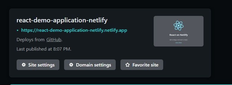 برنامه React را در داشبورد Netlify مستقر کرد