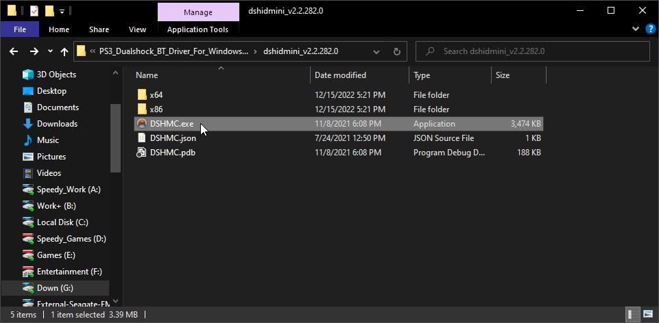 DSHMC.exe File In File Explorer