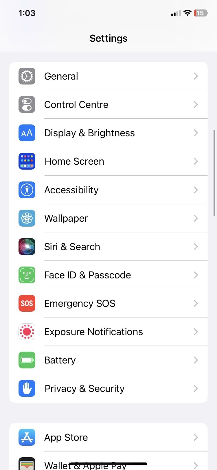 Face ID & Passcode settings