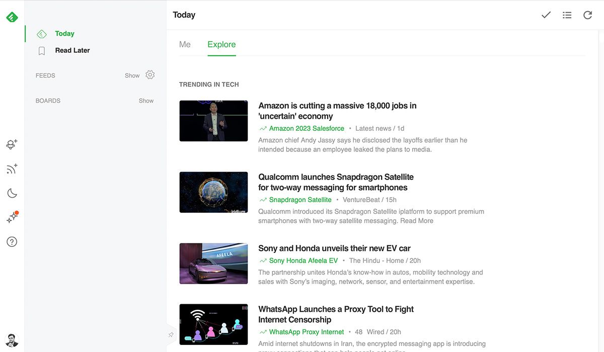 Feedly Content Aggregator