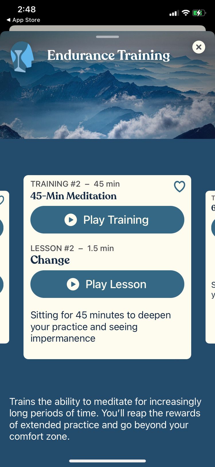 FitMind app Endurance Training