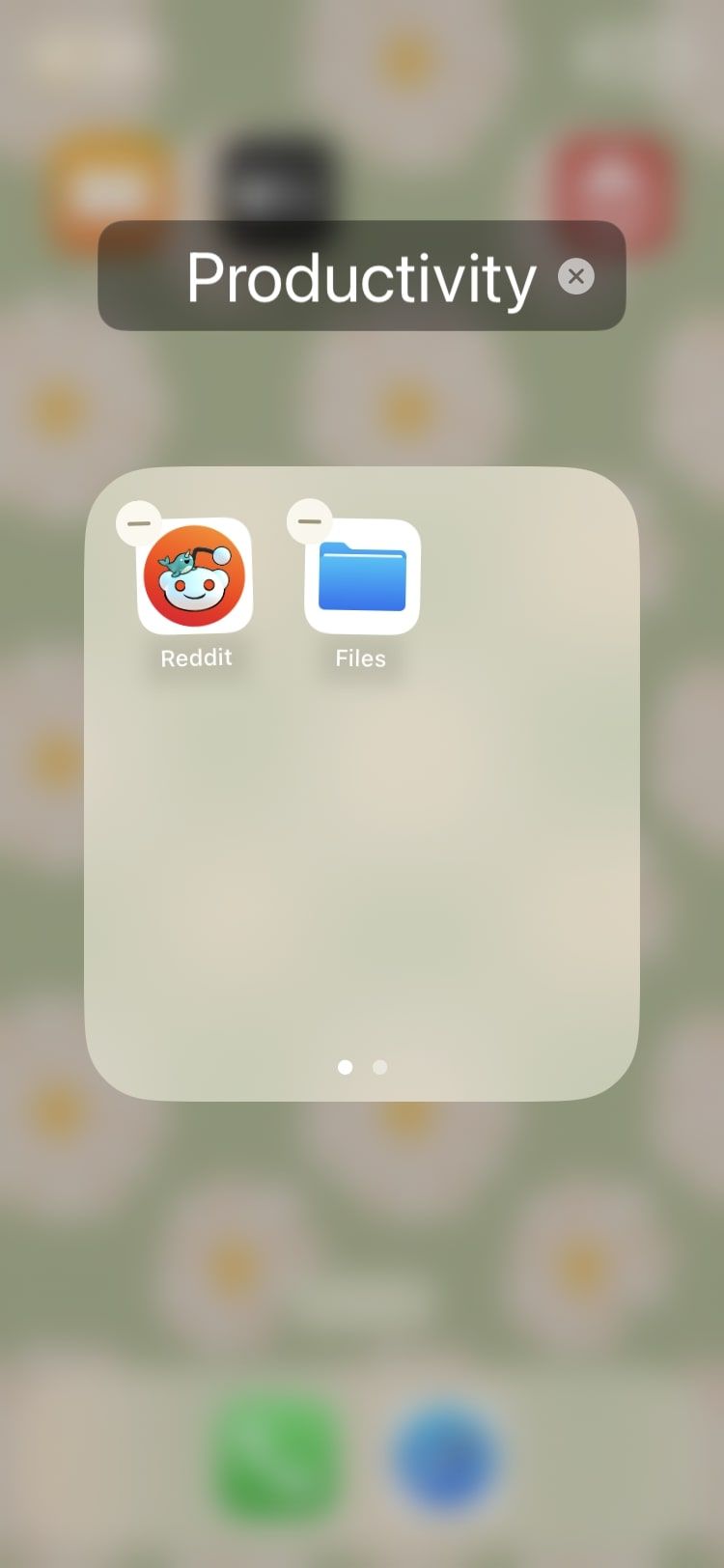 folder of apps created