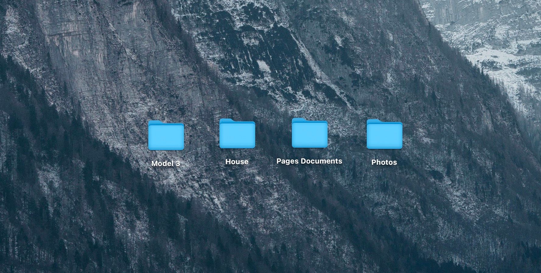 Folders on macOS desktop