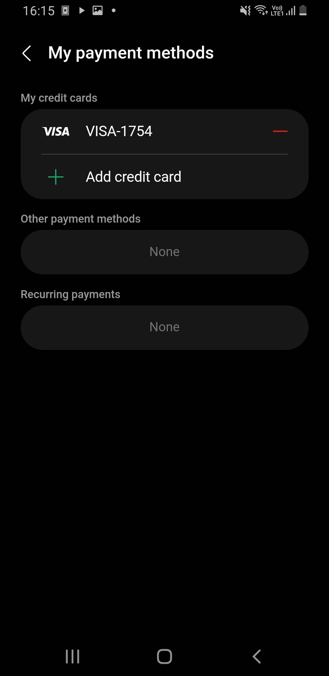 Samsung Galaxy Store Payment options