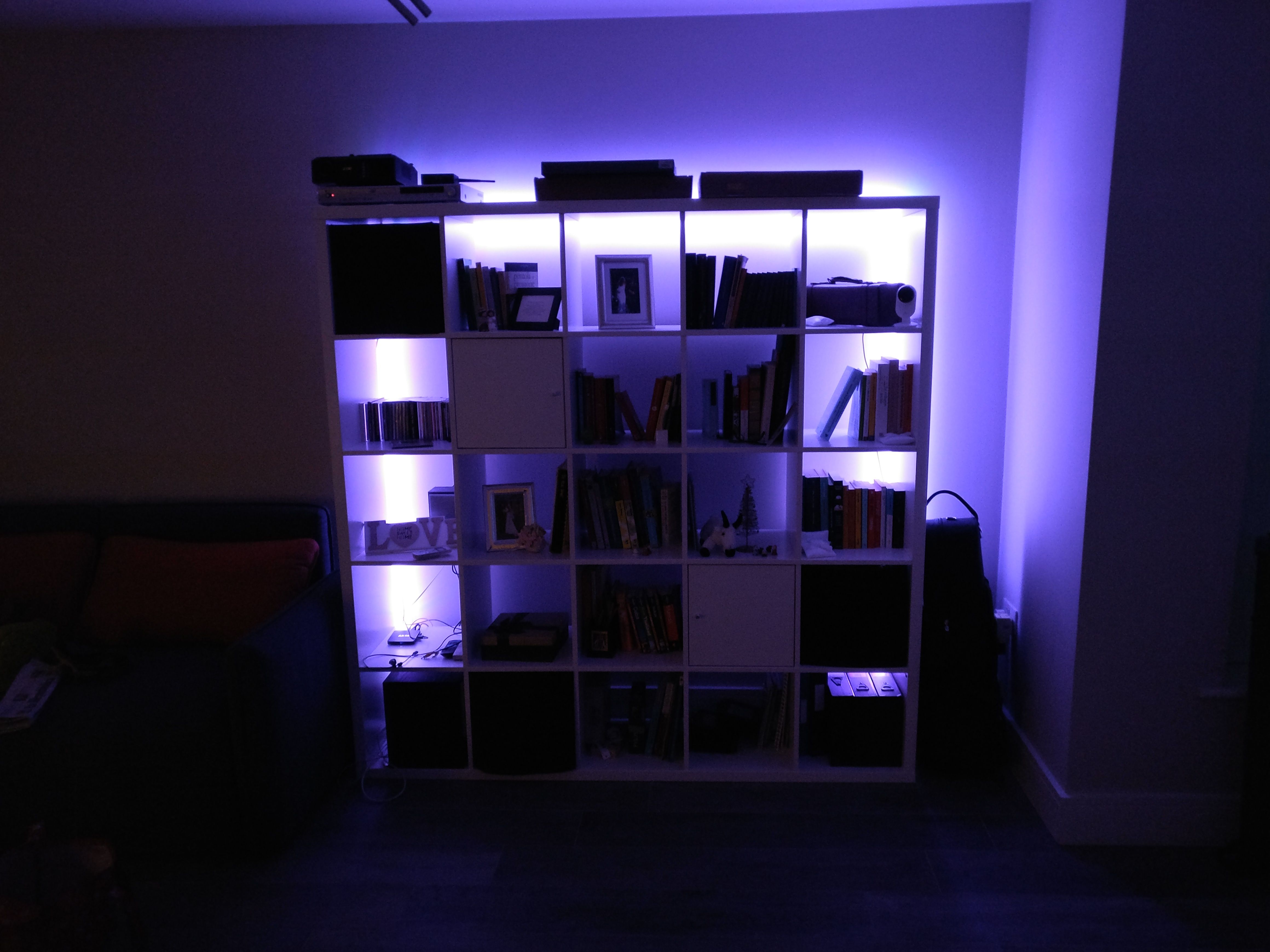 Glowing IKEA bookshelf