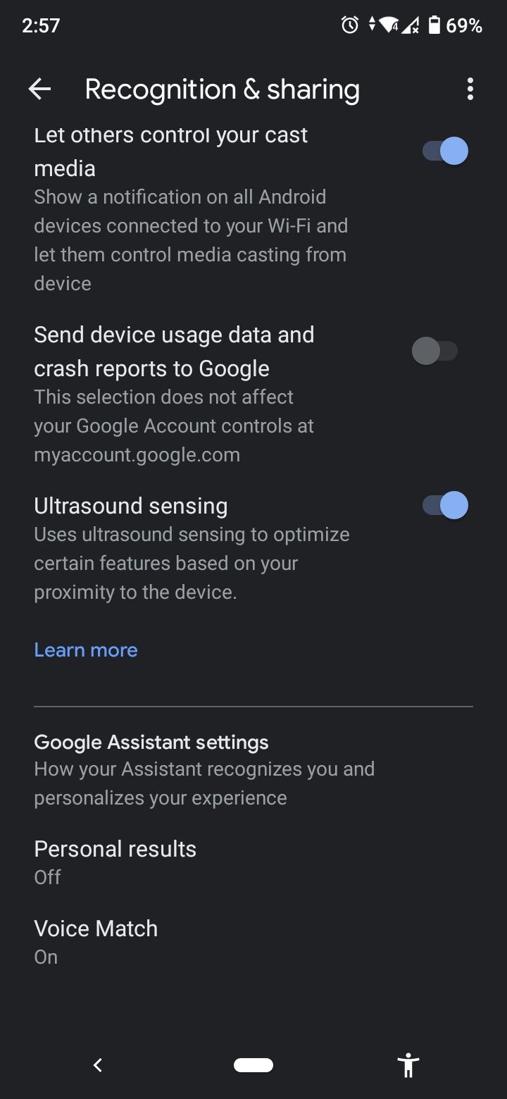 google home recognition and sharing