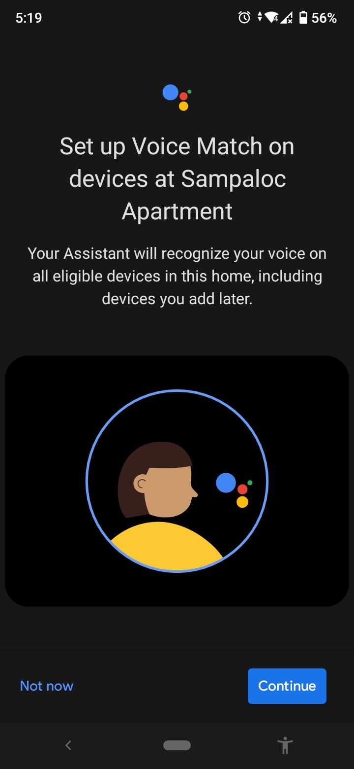google home voice match setup