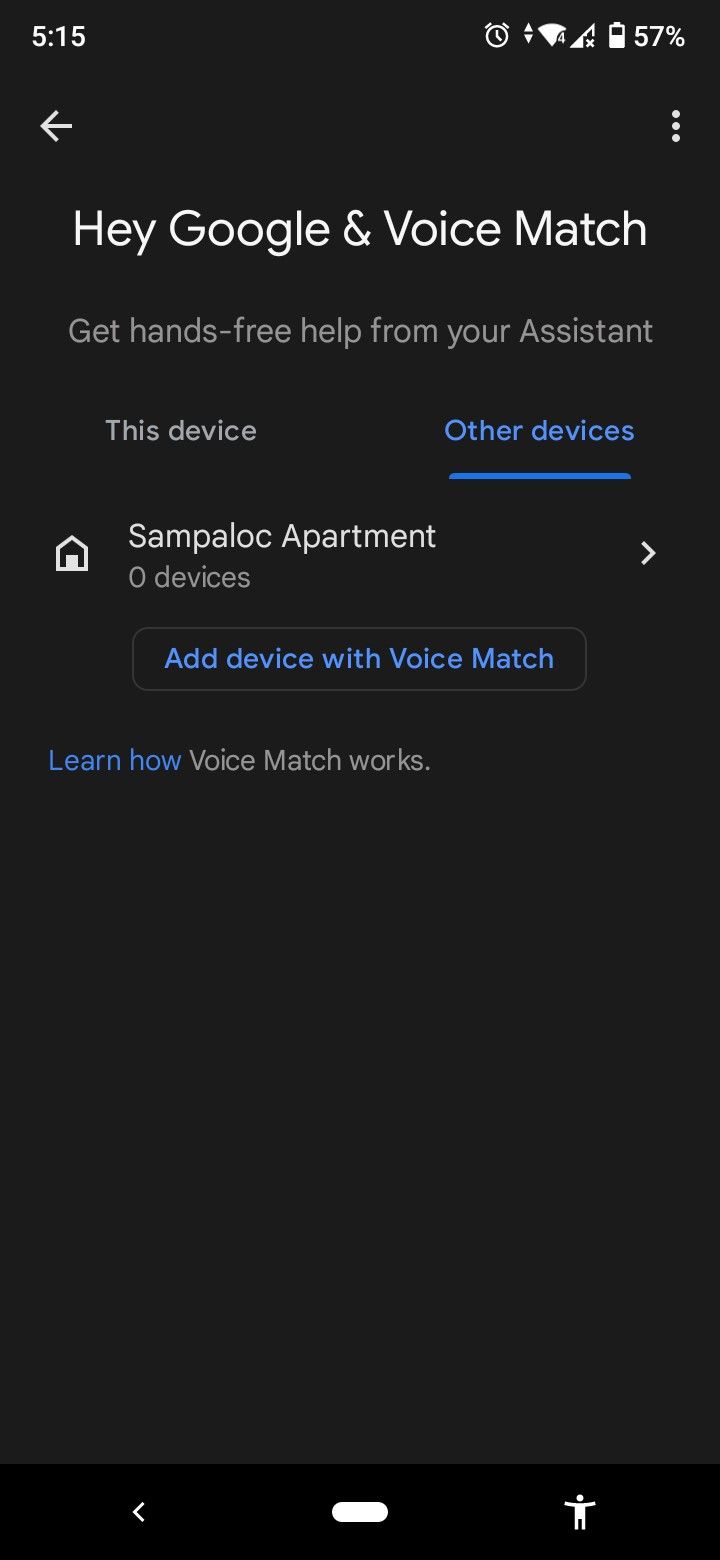 google home voice match