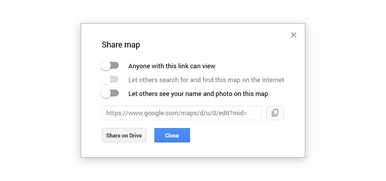 google maps share map