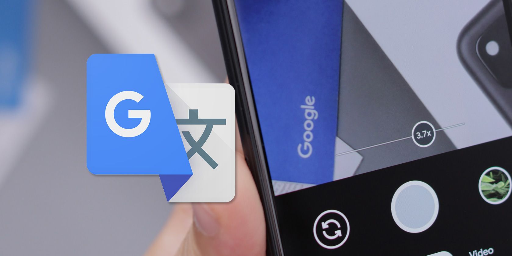 Google Translate logo next to mobile