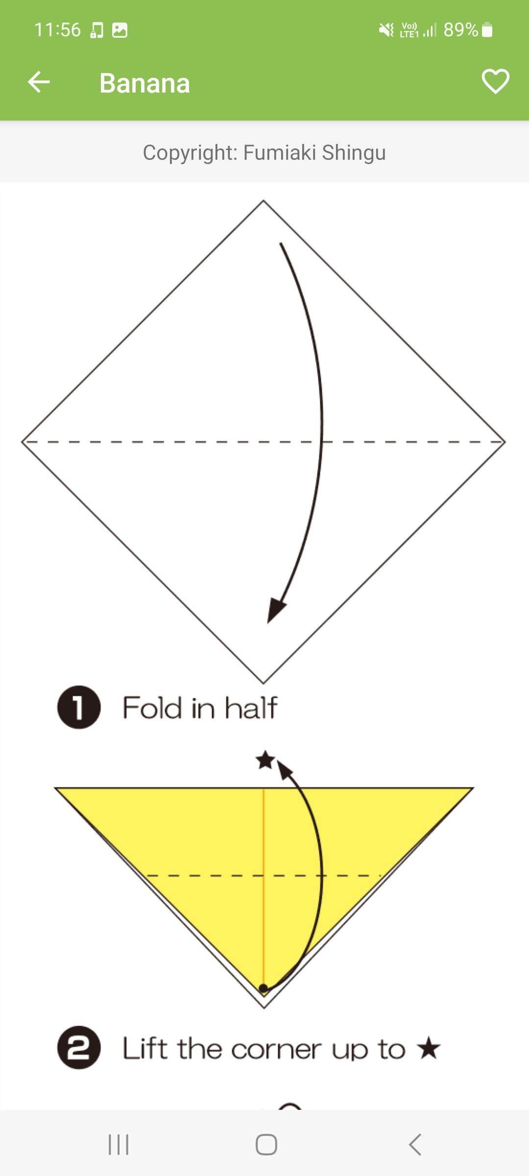 Graphic diagram in Origami - Simple Paper Folding