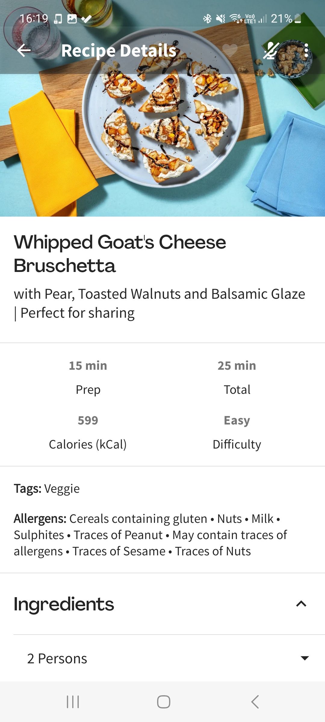 HelloFresh Goats Cheese Healthy Recipe
