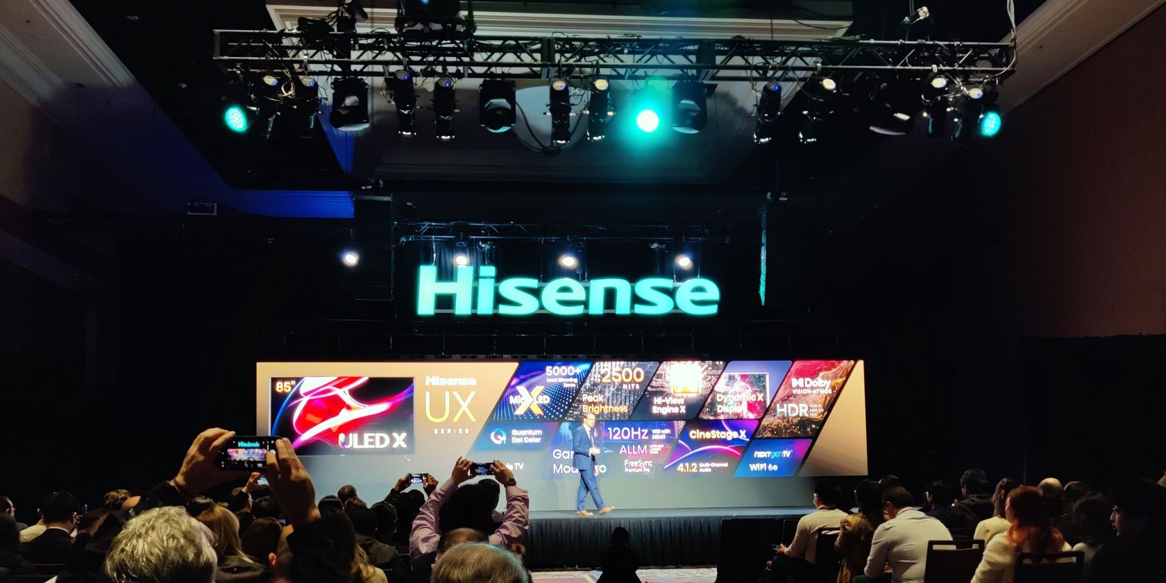 hisense logo at ces 2023 press conference