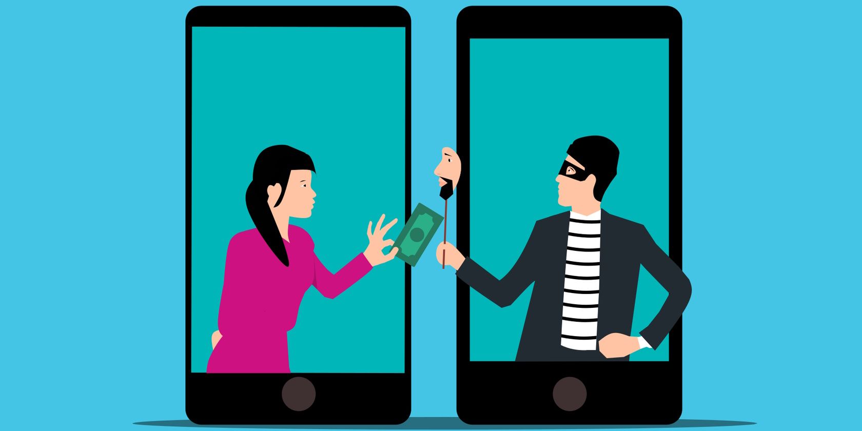 Image of Two Mobile Phones Represenaitng a Fraud 
